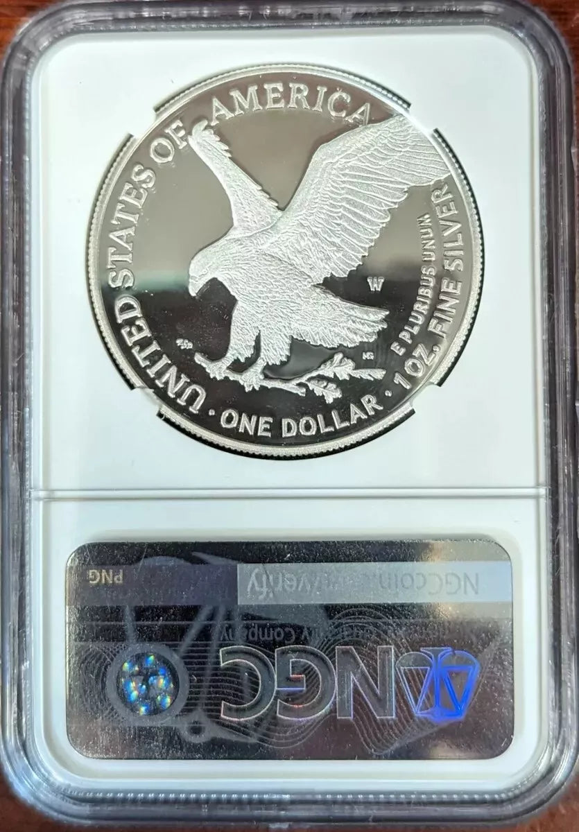 2022 W PROOF SILVER EAGLE NGC PF70 ADVANCE RELEASES THOMAS URAM SIGNED - Which Mark