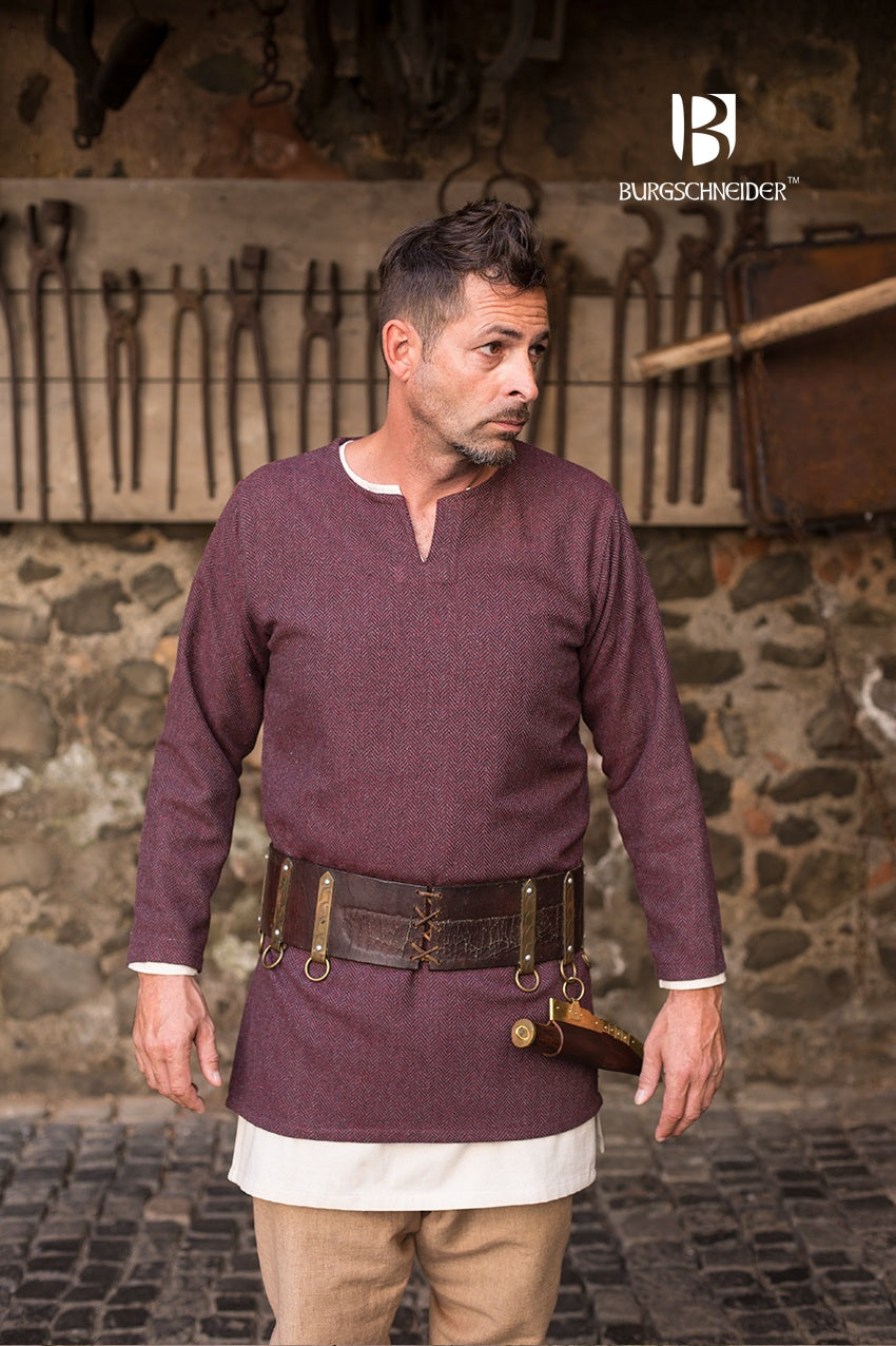 Tunic Tyr Herringbone Burgundy/Grey - Which Mark