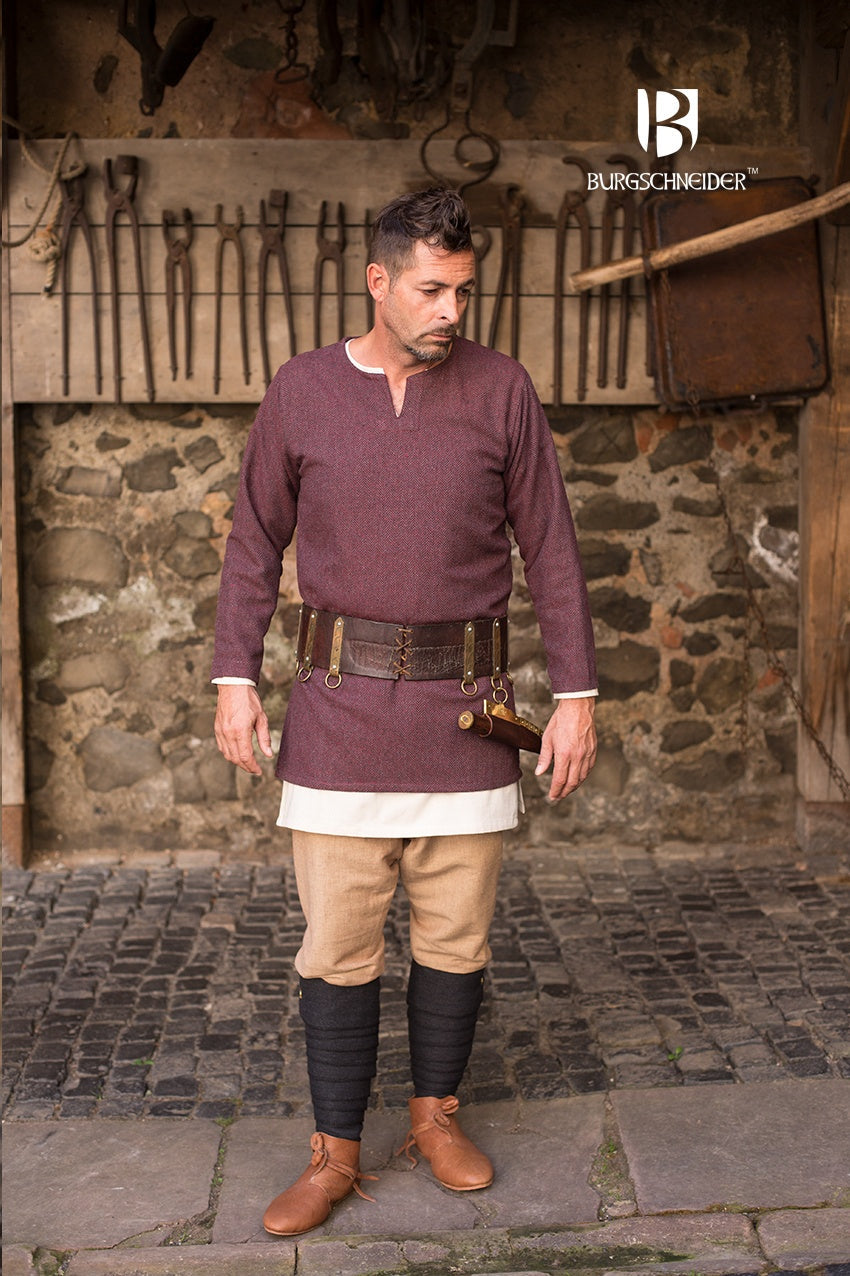 Tunic Tyr Herringbone Burgundy/Grey - Which Mark